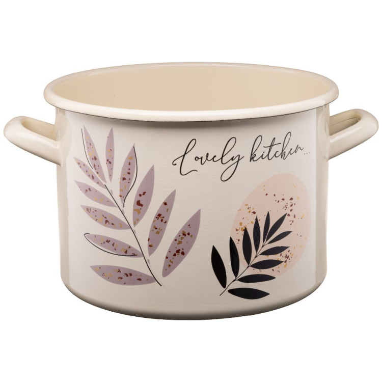 Garnek emaliowany FLORES 22cm/6L wzór 3